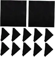 12pcs Cloth Napkin Napkins Lunch Napkin Dinner Table Napkin Bathroom Napkin Holder Holiday Cleaning Supplies Guest Towel Holder Reusable Kitchen Cloth Guest Towels Black Polyester