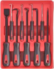 9-Piece Professional Scraper, Hook, and Pick Tool Set for Automotive Use