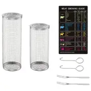 Rolling Grilling Basket - Stainless Steel BBQ Grill Mesh for Vegetables,6153
