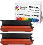 2-Pack Black Compatible Toner Cartridge for Brother TN-155BK TN155BK (5,000 Pages) for DCP9040CN DCP9042CDN HL4040CN HL4050CDN MFC9440CN MFC9450CDN MFC9840CDW