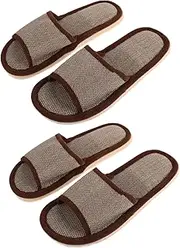 Non Linen Slippers for Home Hotel Beige Bottom Lightweight Comfortable for Shower Bathroom Use Recommended