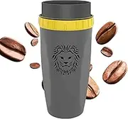 KERALI Leakproof Twizz Coffee Cup, 300ml Twistable Close Water Cup with Straw, Twist Top Travel Coffee Mug, Unique Twist Water Cup for Travel, Portable Thermal Cup for Students, Women, Girls, Men