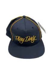 Rare - Undefeated UNDFTD Play Dirty Hat Snapback Embroidered NWT Navy Blue Cap