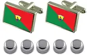 [Select Gifts] Shirt Dress Studs Santo Domingo City Ecuador Flag Cufflinks