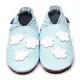 英國Inch Blue - 真皮手工寶寶鞋-藍天白雲