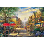 日本進口拼圖 繪畫風景 陽光下 繁花盛開 咖啡館 THOMAS KINKADE 2000片迷你拼圖 S92-501