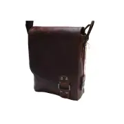 New Brown Leather Messenger Bag