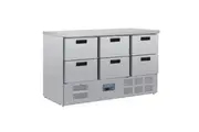 Polar G-Series Six Drawer Counter Fridge - Under Bench Fridges (GH226-A) - GH226-A
