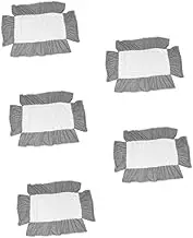 5pcs Cotton Crib Bed Cover Fitted Sheet for Baby Neutral Stylish Crib Skirt Quick Install Compact Storage