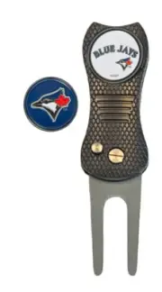 Toronto Blue Jays MLB Golf Ball Marker + Premium Switchblade Divot Repair Tool