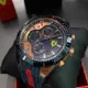 FERRARI 法拉利男錶 46mm 寶藍色圓形精鋼錶殼 寶藍色三眼, 運動錶面款 FE00019