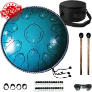 Steel Tongue Drum 12" 15 Notes Handpan Percussion for Meditation Yoga Sound