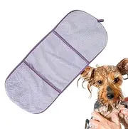 Microfiber Dog Towel Mitt, Absorbent Dog Towel, Microfiber Dog Washcloth Quick Drying, with Comfortable Hand Pockets, Washable, Paw Cleaning and Drying Mitts Gloves