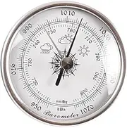 72mm Wall Hanging Barometer, Round Dial 1070hPa Air Weather Station, Home Air Pressure Tools, for Hotels, Warehouses, Museums, Laboratories, Offices, FactoriesSilver