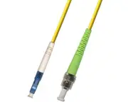 1.5M (4.92ft) OS2 LC/UPC to ST/APC Fiber Optic Cable Simplex Singlemode 9/125