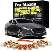 LED Interior Light Kit,For Mazda 3 BK BL BM BN 6 GG GH GJ GL CX3 CX5 CX7 CX9 MX-5 Miata Vehicle Indoor Map Dome Lamp