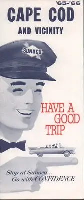 1965 Sunoco Road Map: Cape Cod and Vicinity NOS