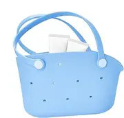 [Generic] EVA Tote Bag - Small EVA Tote Waterproof Beach Bag | Fashion Accessories Sandproof Washable for Outdoor, Pool, Boat, Groceries, Sports
