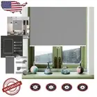 Cordless Grey Roller Blackout Shades 42x72 - Thermal Insulated Window Blinds