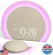 ANJANK Loud Alarm Clock with Wireless Bed Shaker, Vibrating Dual Alarm with L