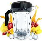 For Vitamix Blender Pitcher 64oz Low-Profile, Replacement for Vitamix 750 780 5200 5000 6300 Vm0101 7500 vm0102 vm0103 Vm0109 vm0197 E310 E320 Classic/Explorian/Commercial series etc Container Cup Jar