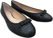New in box Tory Burch Bryant Quilted Black Leather Flats