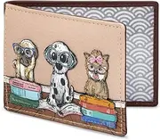 Bookhound Gang Leather Travel Pass Holder by Yoshi, Brown, One Size