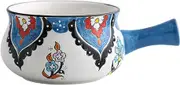Soup Bowls with Handles Noodle Ramen Curry Bowl,Ceramic Bowl,26oz Large Onion Soup Bowl,Oven Bowl,Microwave & Dishwasher Safe.-C(Color:A)