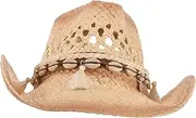 [SAFIGLE] Men's Cowboy Hat Performance Costume Accessory Sun Shield Cool and Stylish for Traveling