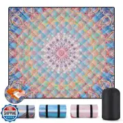 memKiya Picnic Blankets 60x80 Packable Beach Blanket Sand Falls Through Large