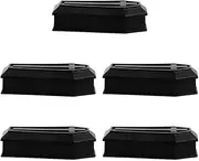 Healifty Mini Halloween Coffin, 5pcs Mini Coffin Boxes, Halloween Coffin Prop, Coffin Shaped Treat Box, Candy Box with Lids, Trick or Treat Candy Halloween Decoration
