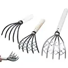 Clam Rake With Net 5 Claw Wood Handle Rake Shell Digging Tool Dig Seafood Too CR