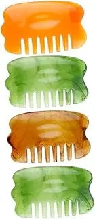 Ipetboom 4pcs Resin Hair Comb Comfortable Scalp Massager with Smooth Wide Teeth for Relaxation and Hair Protection Durable and Practical Design for Daily Use