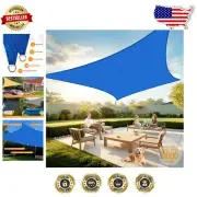 UV-Resistant 8'x10' Blue Sun Shade Sail - Curved Rectangle for Outdoor Comfort