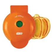 DASH 4" Mini (Pumpkin) Maker for Individual Waffles, Hash Brown Non-Stick Orange