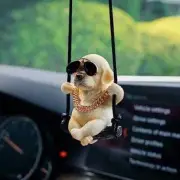 Labrador Car Rearview Mirror Hanging Accessories Cute Swinging Dog Rearview