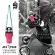 【韓國PURENINE】Kids兒童頂級時尚彈蓋隨身多功能保溫杯-290ML(附皮杯套+背帶)-粉色皮套+黑蓋瓶組