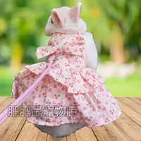 在飛比找蝦皮購物優惠-森林系蛋糕裙款 裝飾品服飾 寵物兔子衣服牽引繩 兔子/幼貓/