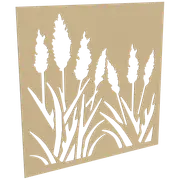 ProtectorAl 300 - 1200 x 300 - 1200mm Gold Matt / Gloss White Bullrush Unframed Composite Deco Panel