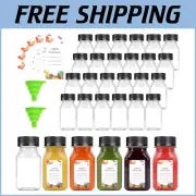 Lightweight 4oz Clear Juice Bottles - Reusable & Ideal for On-the-Go Beverages