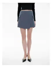 [Witchery] Wrap Mini Skirt in Slate Blue