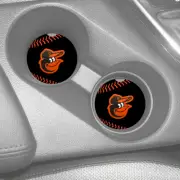 BALTIMORE ORIOLES RUBBER CAR COASTERS SET (2) MLB