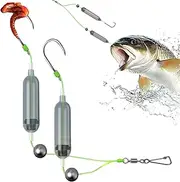Fishing Rigs Saltwater | Cat Fish Rig - Bait Floats Double-Hook Reverse Anti-Snag Attractor for River Pier Offshore Panfish Trolling Perch Sea