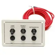 TRITON TR012P0107 WHITE 5.75x3.75IN BOAT SWITCH PANEL