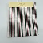 Ralph Lauren Striped Table Runner Cotton 15" x 72" Red White Green Christmas