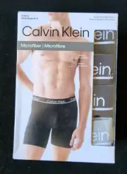 CALVIN KLEIN MICROFIBER 4-PACK MENS BOXER BRIEFS UNDERWEAR #NP2447O-NWT