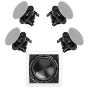 OSD 3" In-Ceiling Speaker Pair (2x) & 8" In-Wall Home Theater Subwoofer Bundle