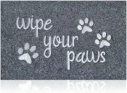 JJUUYOU Large Wipe Your Paws Doormat Rubber Non Slip Backing Funny Doormats Welcome Mat for Front Door Indoor Outdoor Door Mats Absorb Moisture Resist Dirt Mat for Entryway Porch Entrance Inside Mats