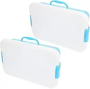 KOMBIUDA 2pcs Sensory Bin Lid for Preschoolers Outdoor Sand Play Storage Box Portable Tray Lid for Boys and Girls Abs Material Handheld Sandbox Toy Storage