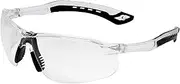 Calabria Replays Clear Crystal Black Sport Safety Glasses for Pickleball Eye Protection for Women Pickleball Glasses for Men